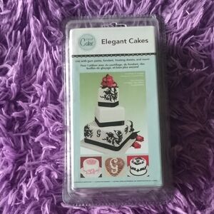Cricut Elegant Cakes Topper - Black and Red Design